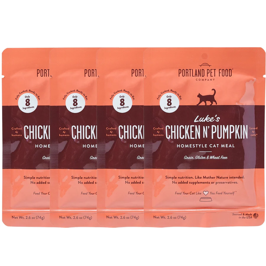 PPF Luke's Chicken N' Pumpkin Homestyle Cat Meal Pouch ~ 2.6oz
